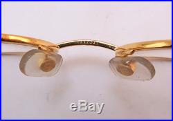 Vintage 24KT Cartier Paris eyeglasses frames NOS size 54-19 Sl 1237361 France