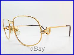 Vintage 24K gold filled Cartier Paris eyeglasses frames Serial 609069 54-16 EXC