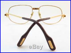 Vintage 24K gold filled Cartier Paris eyeglasses frames Serial 609069 54-16 EXC