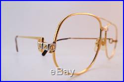 Vintage 24K gold filled Cartier Paris eyeglasses frames VENDOME SANTOS 61-18