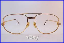 Vintage 24K gold filled Cartier Paris eyeglasses frames VENDOME SANTOS 61-18