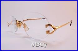 Vintage 24K gold filled Cartier Paris eyeglasses frames rimless serial 2505431