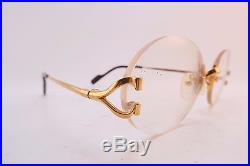 Vintage 24K gold filled eyeglasses frames Cartier Paris 20 130 sl# 1651049 EXC