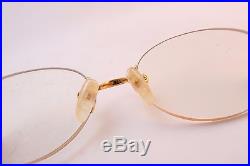 Vintage 24K gold filled eyeglasses frames Cartier Paris 20 130 sl# 1651049 EXC