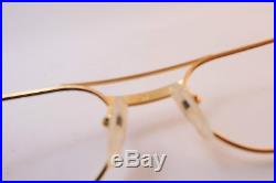 Vintage 24K gold filled eyeglasses frames Cartier Paris 55-20. 140 sl# 202933