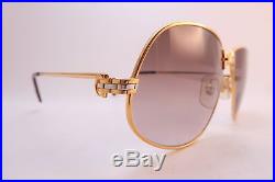 Vintage 24K gold filled eyeglasses frames Cartier Paris 59-14 140 sl # EO33216