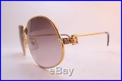 Vintage 24K gold filled eyeglasses frames Cartier Paris 59-14 140 sl # EO33216