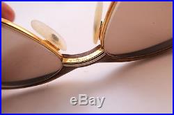 Vintage 24K gold filled eyeglasses frames Cartier Paris wooden arms 56-19 135