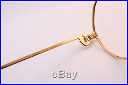Vintage 24K gold filled eyeglasses frames Cartier Vendome Santos 56-14. 130