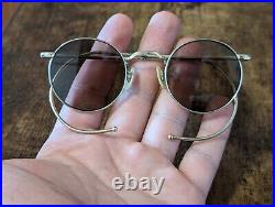 Vintage 40s Gold Filled Round Eyeglasses Frame Made In France