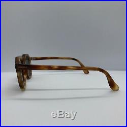 Vintage 50's Crown Panto Frame France Tortoise Shell Eyeglasses Thick 6 mm