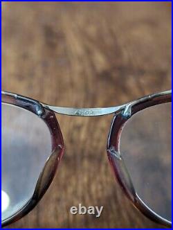 Vintage 50s Amor White Gold Filled Eyeglasses Frame Made In France