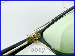 Vintage 50s Black French Cat Eye Eyeglasses Sunglasses France with Rhinestones