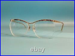 Vintage 50s C. B. Gold Filled Rectangular Eyeglasses Frame Made In France #598