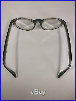 Vintage 50s French Cat Eye Glasses Selecta Rhinestones Made In France Clear/Gray