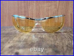 Vintage 50s Silver Metal Wrap Eyeglasses Frame Made In France Johnny Depp Blow