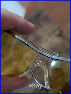 Vintage 50s Silver Metal Wrap Eyeglasses Frame Made In France Johnny Depp Blow