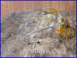 Vintage 50s Silver Metal Wrap Eyeglasses Frame Made In France Johnny Depp Blow