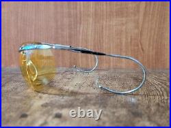 Vintage 50s Silver Metal Wrap Eyeglasses Frame Made In France Johnny Depp Blow