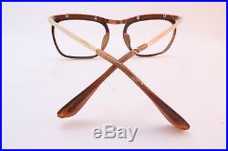 Vintage 50s eyeglasses frames gold filled brown BRIDGE made in France