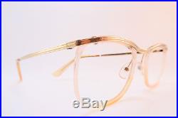 Vintage 50s eyeglasses frames gold filled clear lens surrounds AMOR France