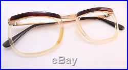 Vintage 50s gold filled Bridge eyeglasses frames mens medium France SUPERB