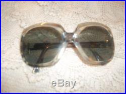 Vintage 70'S Jackie O Blue gray Frame Sunglasses Made In France