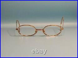 Vintage 70s Morel Gold Filled Oval Eyeglasses Frame France Made 44/18 #917