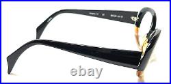Vintage ALAIN MIKLI M0326 Col. 01 Category 03 Black Brown Oval Eyeglasses Frames