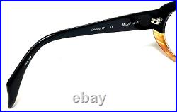 Vintage ALAIN MIKLI M0326 Col. 01 Category 03 Black Brown Oval Eyeglasses Frames