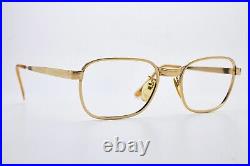 Vintage AMOR Gold Plated Square Eyewear Glasses Eyeglasses Frame Man