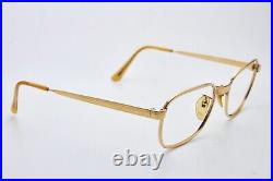 Vintage AMOR Gold Plated Square Eyewear Glasses Eyeglasses Frame Man