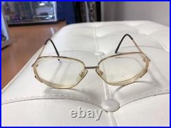 Vintage Aeroline Reading Eyeglasses Gold Tone Frame Made in France Oval Lens