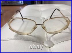 Vintage Aeroline Reading Eyeglasses Gold Tone Frame Made in France Oval Lens