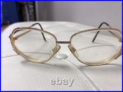 Vintage Aeroline Reading Eyeglasses Gold Tone Frame Made in France Oval Lens