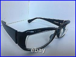 Vintage Alain Mikli AL09420001 56mm Black Marble Eyeglasses Frame France