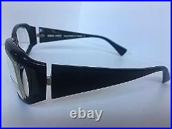Vintage Alain Mikli AL09420001 56mm Black Marble Eyeglasses Frame France