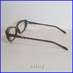 Vintage Alain Mikli Cat Eye Gold and Brown Frame Eyeglasses Hand Made in France