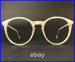 Vintage Alain Mikli Eyeglasses Frames 0901 Clear Cloudy Beige White 48-20-135