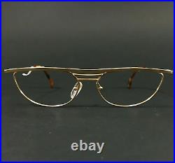 Vintage Alain Mikli Eyeglasses Frames 668 008 Gold Full Rim 56-16-140