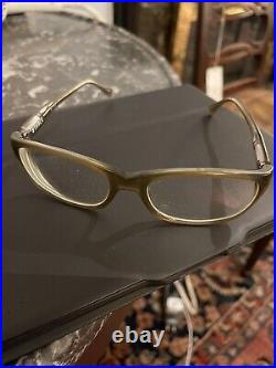 Vintage Alain Mikli Khakis Green Eyeglasses Hand-Made France P202-COL 2613