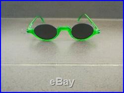 Vintage Alain Mikli Par Mikli 6070 Col 2112 Green Half Eye Hippy Sunglasses