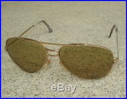 Vintage Amor 145 Gold Filled Metal Aviator Sunglasses Eyeglasses Frames France