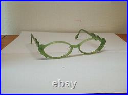 Vintage Anne Et Valentin Celeste Green Acetate Eyeglasses Frame Made In France