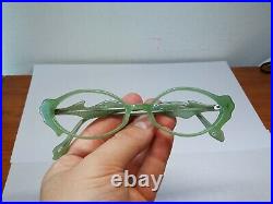 Vintage Anne Et Valentin Celeste Green Acetate Eyeglasses Frame Made In France