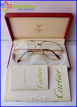 Vintage Authentic Cartier 1980 Eyeglasses Rare SANTOS, with Box