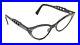 Vintage Black Cat Eye Eyeglasses Frames 44-20 5 1/2 France Women