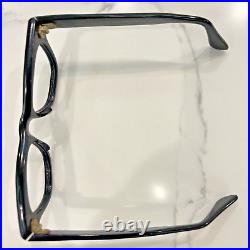 Vintage Black thick eyeglass frame France B&B 44x20 5.5 temp
