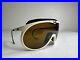 Vintage Bollé Sunglasses White Yvory Frame Yellow Lens 80s Ski Goggles