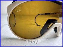 Vintage Bollé Sunglasses White Yvory Frame Yellow Lens 80s Ski Goggles